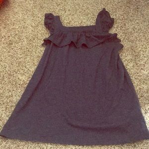 Young girl summer navy blue ting top